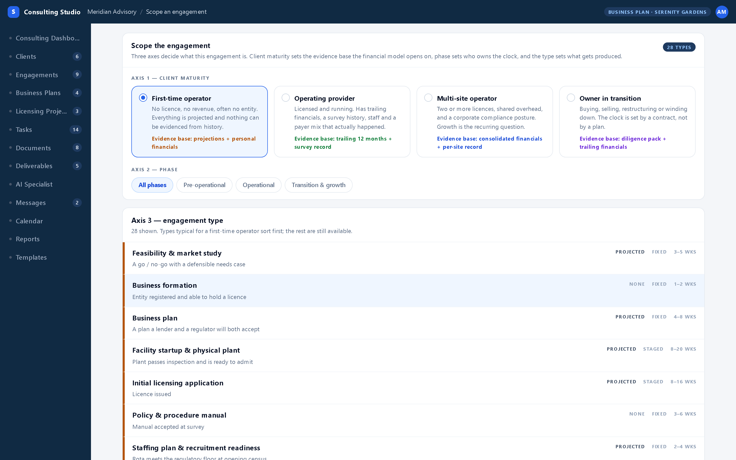 Scope an engagement — ShiftPulse Consulting Studio